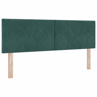 vidaXL LED Kopfteil Dunkelgrün 160 cm Kunstleder