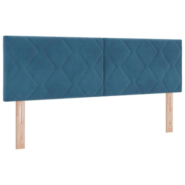 vidaXL LED Kopfteil Dunkelblau 160 cm Kunstleder
