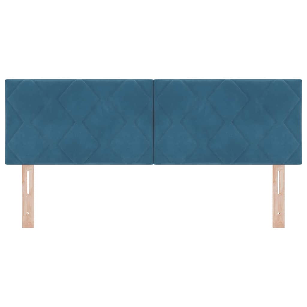 vidaXL LED Kopfteil Dunkelblau 160 cm Kunstleder