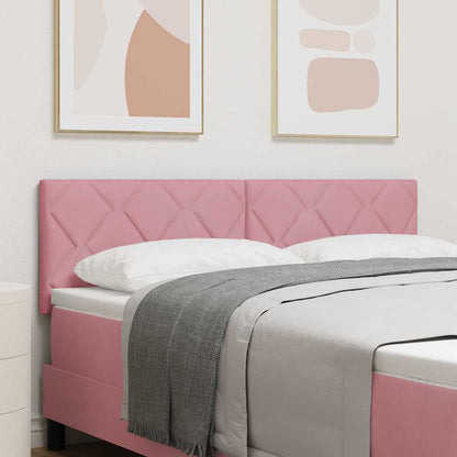 vidaXL LED Kopfteil Rosa 160 cm Kunstleder
