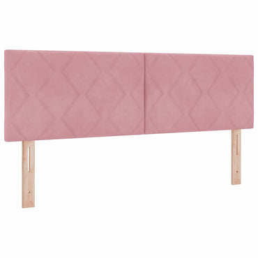 vidaXL LED Kopfteil Rosa 160 cm Kunstleder