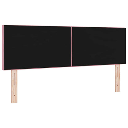 vidaXL LED Kopfteil Rosa 160 cm Kunstleder
