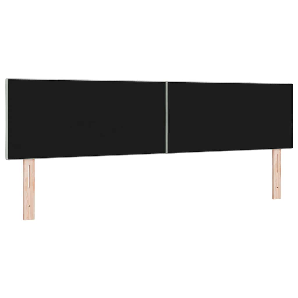 vidaXL LED Kopfteil Hellgrau 180 cm Kunstleder