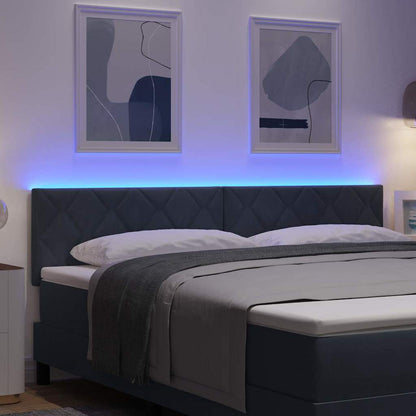 vidaXL LED Kopfteil Dunkelgrau 180 cm Kunstleder