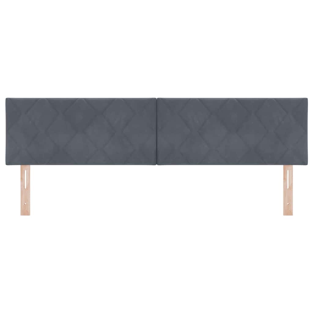 vidaXL LED Kopfteil Dunkelgrau 180 cm Kunstleder