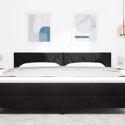 vidaXL LED Kopfteil Schwarz 180 cm Kunstleder