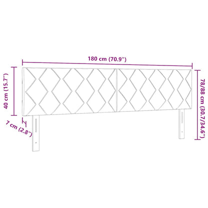 vidaXL LED Kopfteil Schwarz 180 cm Kunstleder