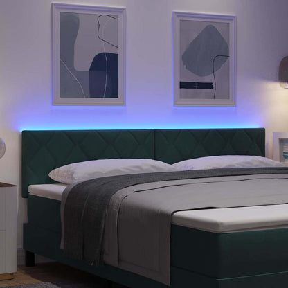 vidaXL LED Kopfteil Dunkelgrün 180 cm Kunstleder