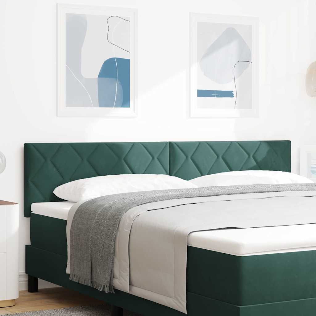vidaXL LED Kopfteil Dunkelgrün 180 cm Kunstleder