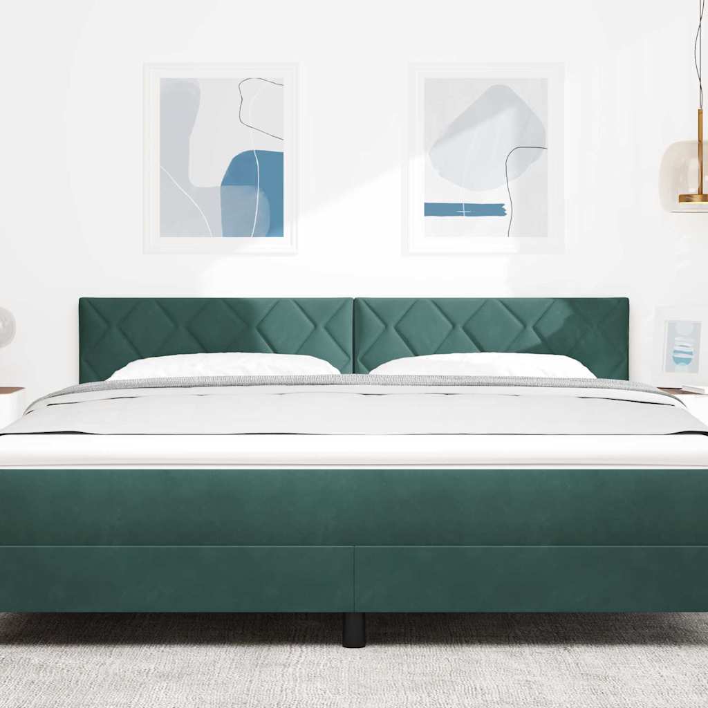 vidaXL LED Kopfteil Dunkelgrün 180 cm Kunstleder