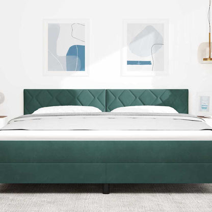 vidaXL LED Kopfteil Dunkelgrün 180 cm Kunstleder