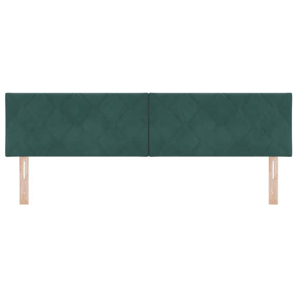 vidaXL LED Kopfteil Dunkelgrün 180 cm Kunstleder