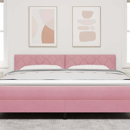 vidaXL LED Kopfteil Rosa 180 cm Kunstleder