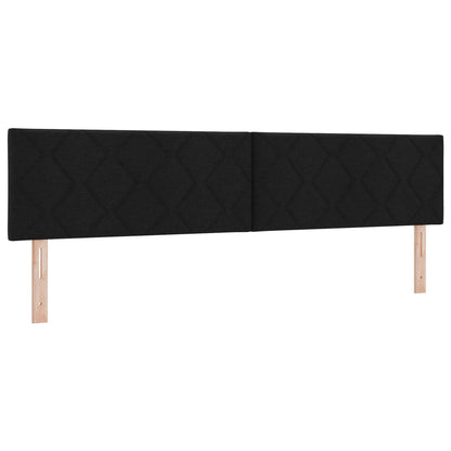 vidaXL Kopfteil Schwarz 200 cm Stoff