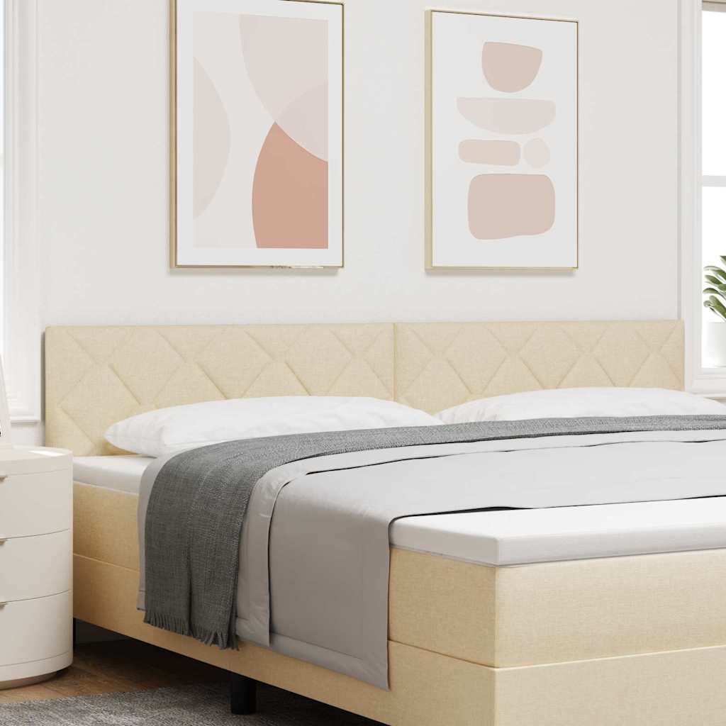 vidaXL Kopfteil Creme 200 cm Stoff