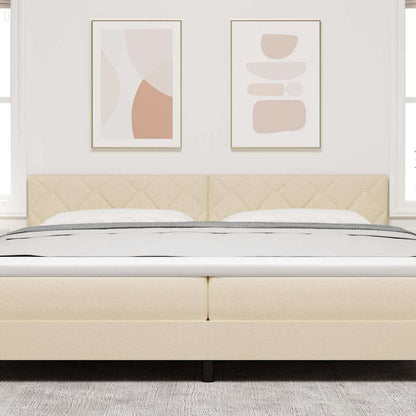 vidaXL Kopfteil Creme 200 cm Stoff