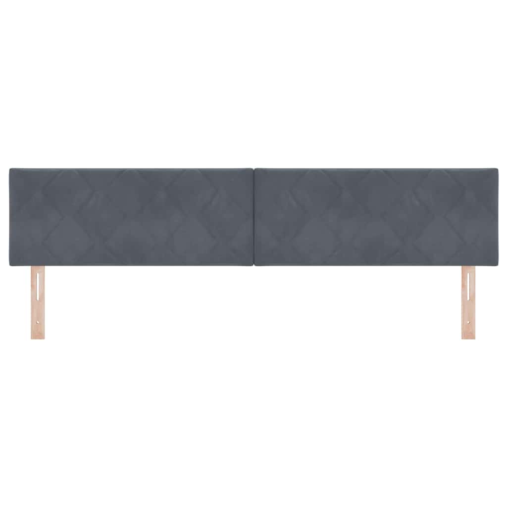 vidaXL LED Kopfteil Dunkelgrau 200 cm Kunstleder