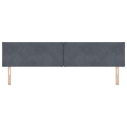 vidaXL LED Kopfteil Dunkelgrau 200 cm Kunstleder