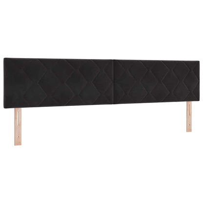 vidaXL LED Kopfteil Schwarz 200 cm Kunstleder