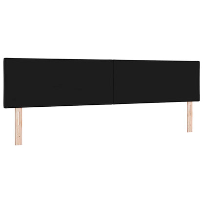 vidaXL LED Kopfteil Schwarz 200 cm Kunstleder