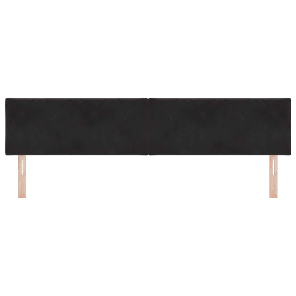 vidaXL LED Kopfteil Schwarz 200 cm Kunstleder