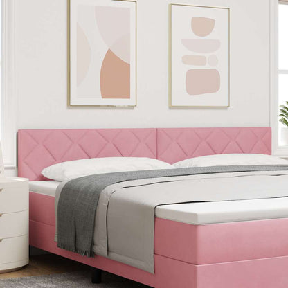 vidaXL LED Kopfteil Rosa 200 cm Kunstleder