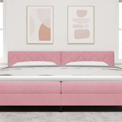 vidaXL LED Kopfteil Rosa 200 cm Kunstleder