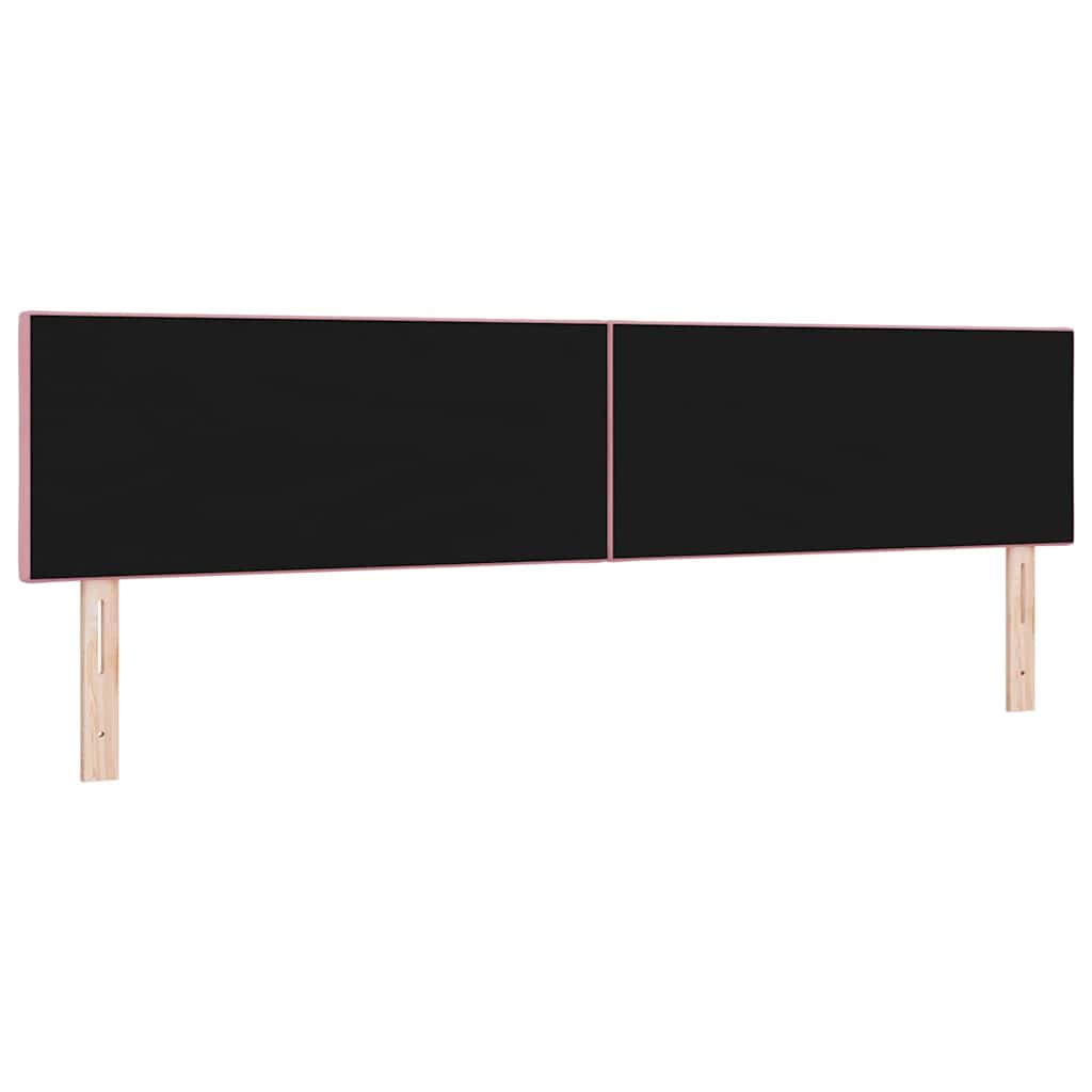 vidaXL LED Kopfteil Rosa 200 cm Kunstleder