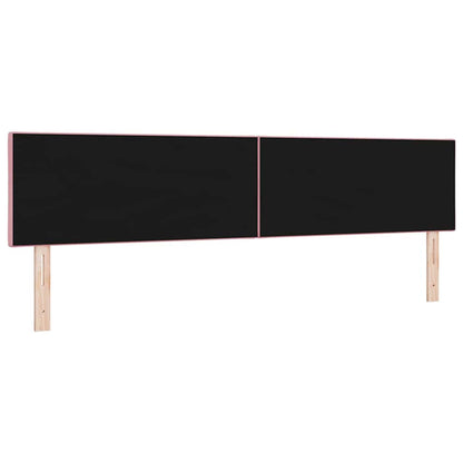 vidaXL LED Kopfteil Rosa 200 cm Kunstleder