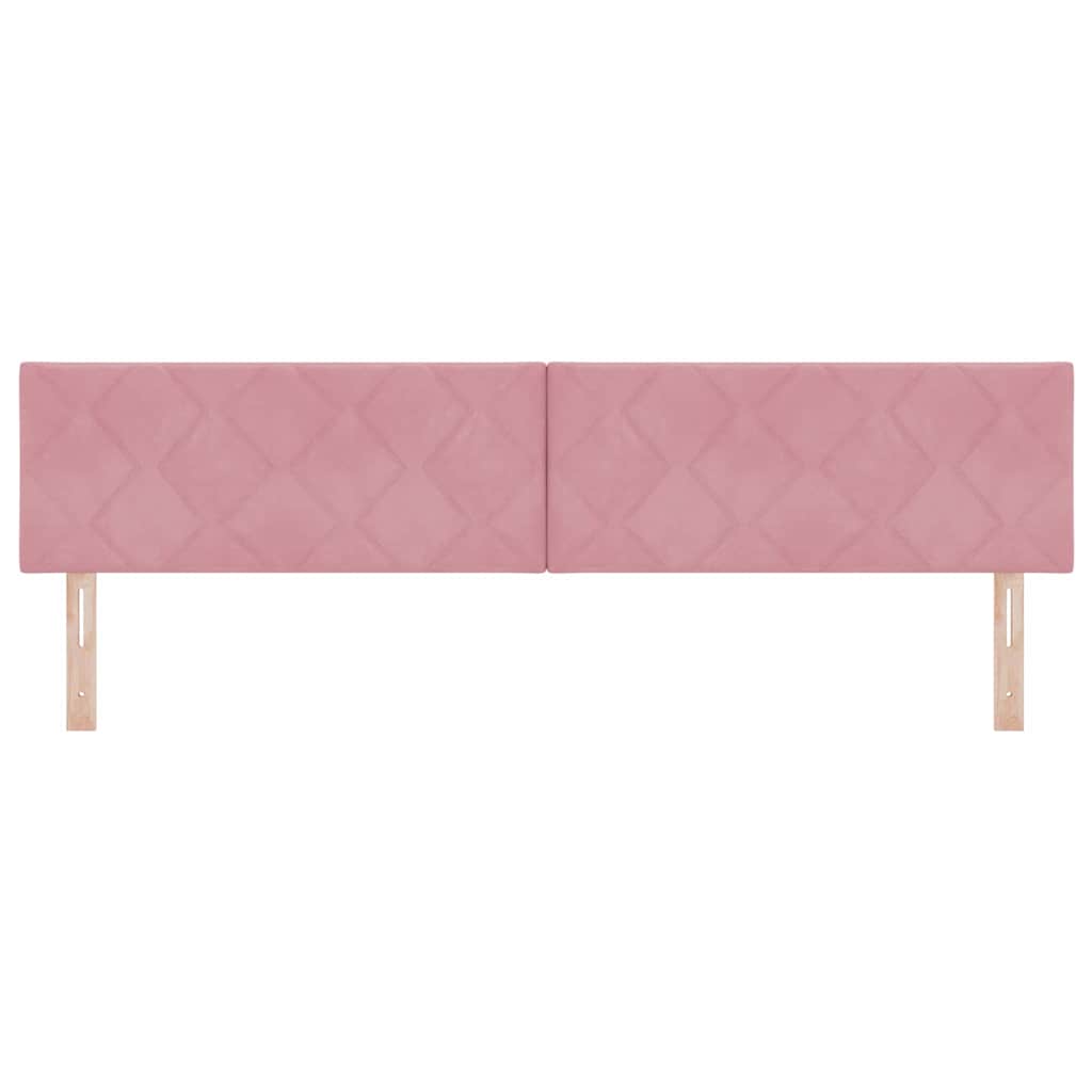 vidaXL LED Kopfteil Rosa 200 cm Kunstleder