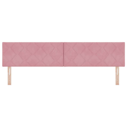 vidaXL LED Kopfteil Rosa 200 cm Kunstleder