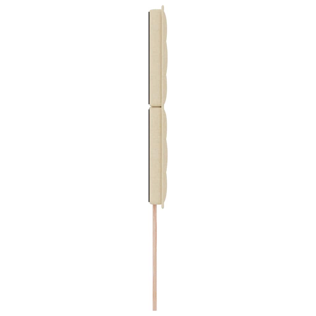 vidaXL LED Kopfteil mit LED-Lichtleisten Creme 80 cm Polyester