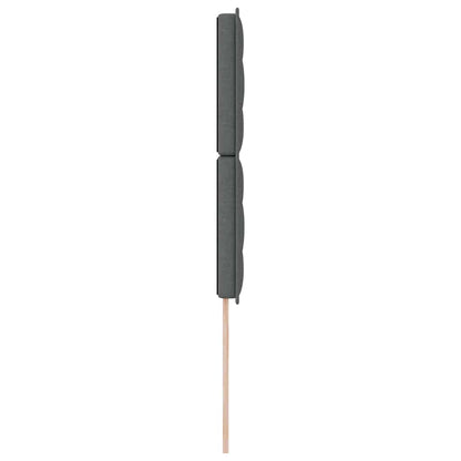 vidaXL LED Kopfteil mit LED-Lichtleisten Dunkelgrau 90 cm Polyester
