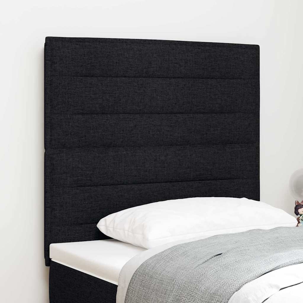 vidaXL LED Kopfteil mit LED-Lichtleisten Schwarz 90 cm Polyester