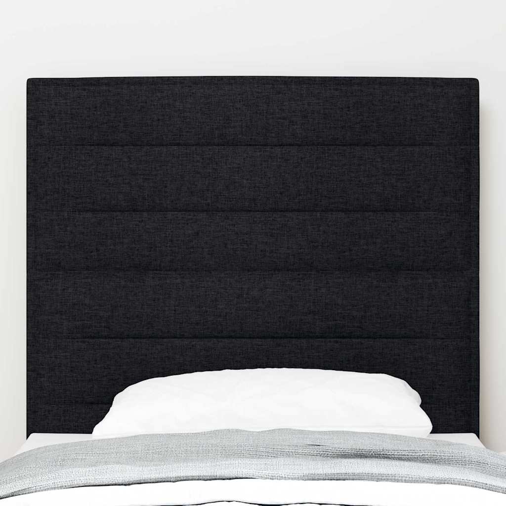 vidaXL LED Kopfteil mit LED-Lichtleisten Schwarz 90 cm Polyester
