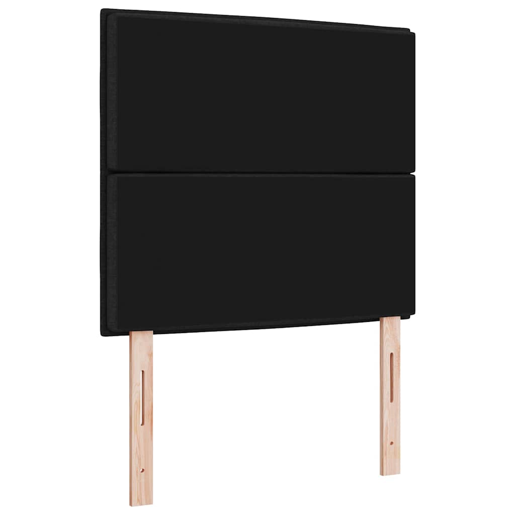 vidaXL LED Kopfteil mit LED-Lichtleisten Schwarz 90 cm Polyester