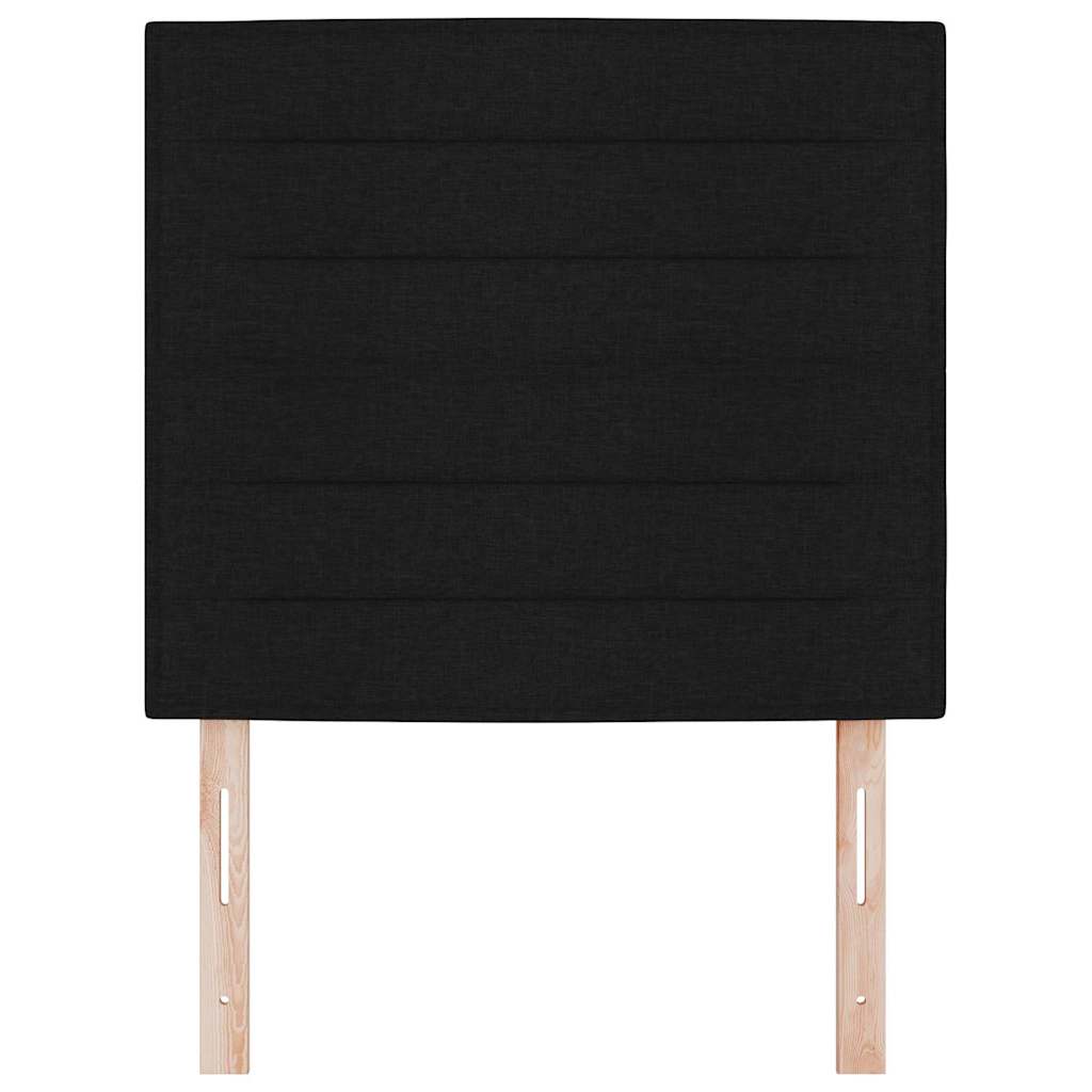 vidaXL LED Kopfteil mit LED-Lichtleisten Schwarz 90 cm Polyester