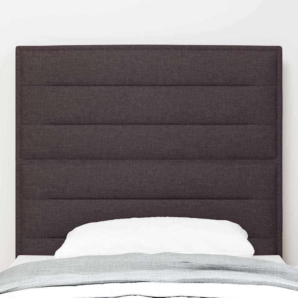 vidaXL LED Kopfteil mit LED-Lichtleisten Dunkelbraun 90 cm Polyester