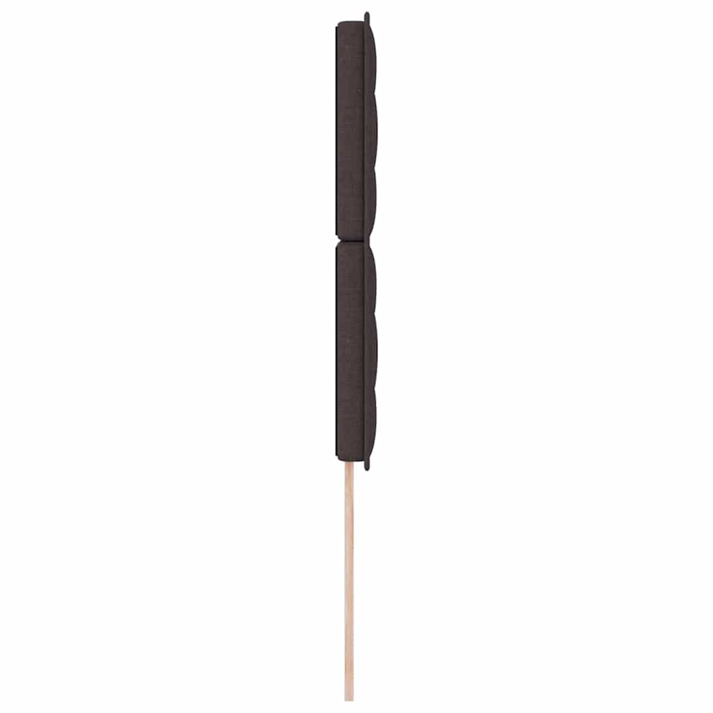 vidaXL LED Kopfteil mit LED-Lichtleisten Dunkelbraun 90 cm Polyester