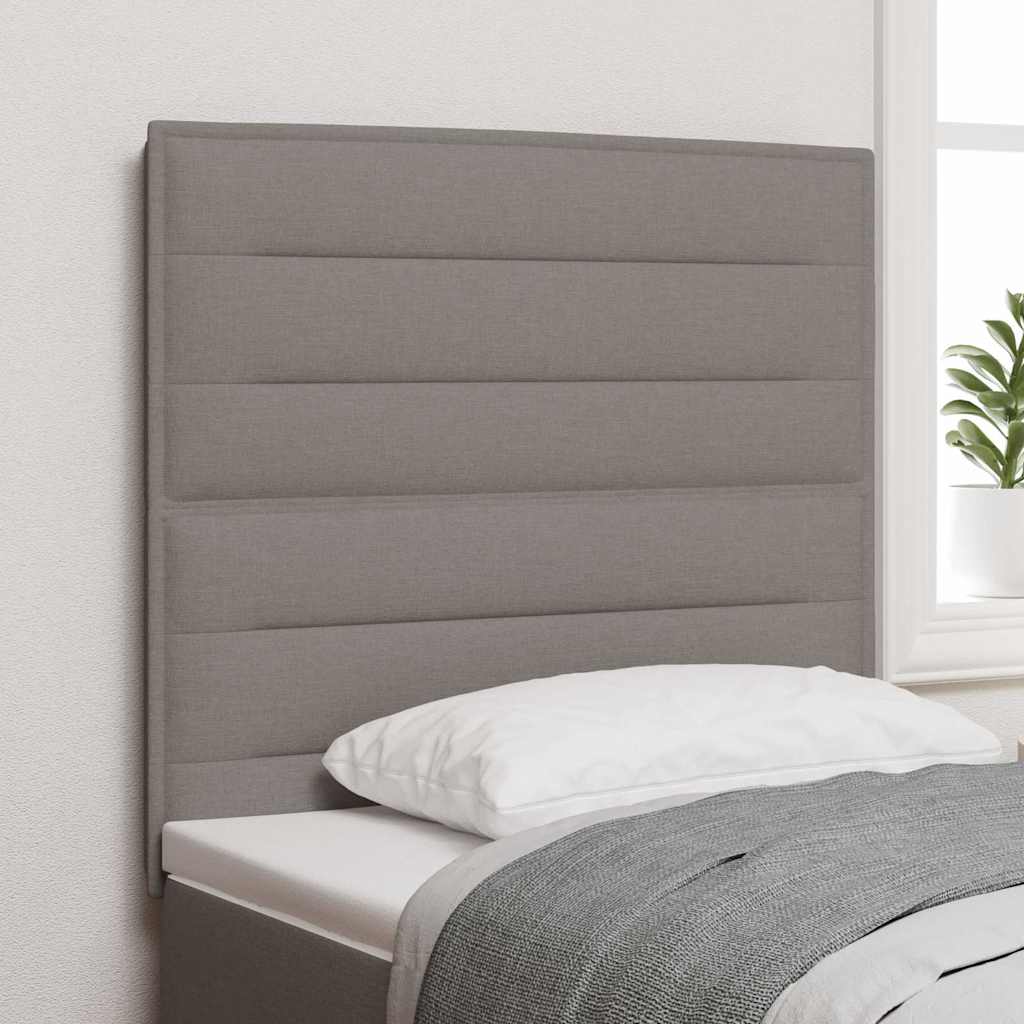 vidaXL LED Kopfteil mit LED-Lichtleisten Taupe 90 cm Polyester