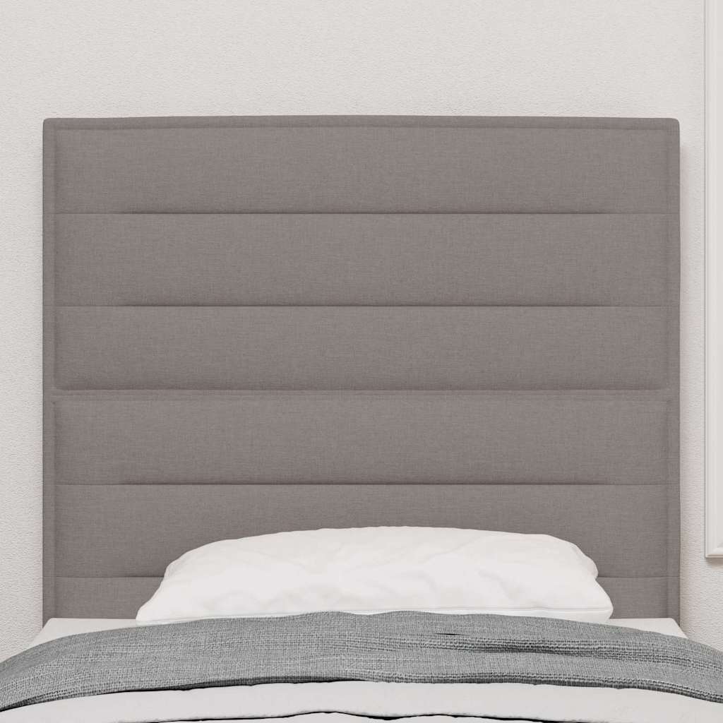 vidaXL LED Kopfteil mit LED-Lichtleisten Taupe 90 cm Polyester
