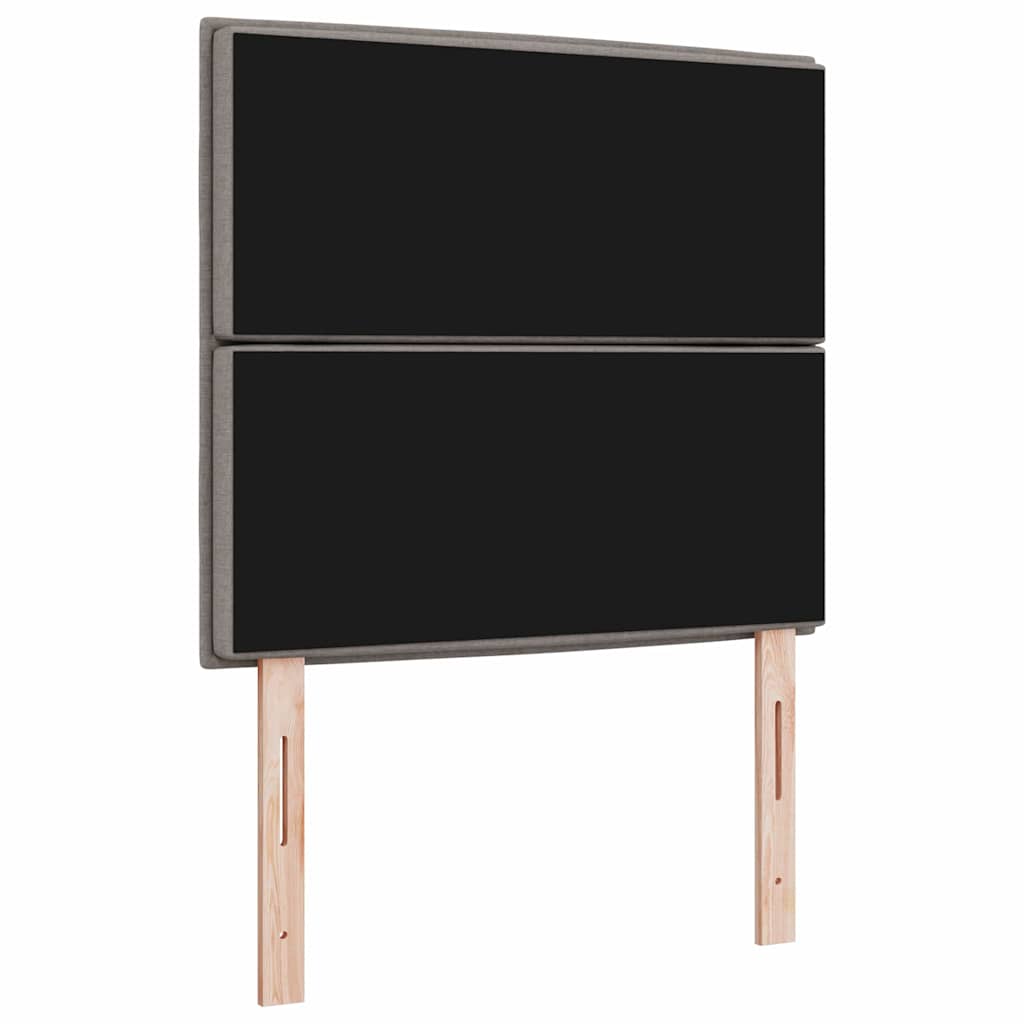 vidaXL LED Kopfteil mit LED-Lichtleisten Taupe 90 cm Polyester