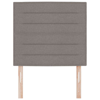 vidaXL LED Kopfteil mit LED-Lichtleisten Taupe 90 cm Polyester