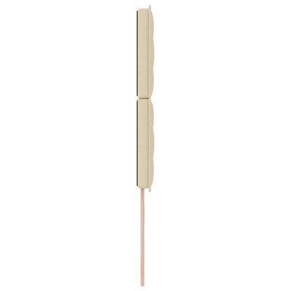 vidaXL LED Kopfteil mit LED-Lichtleisten Creme 90 cm Polyester