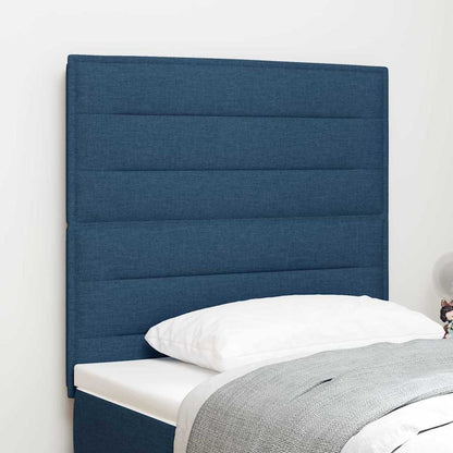 vidaXL LED Kopfteil mit LED-Lichtleisten Blau 90 cm Polyester