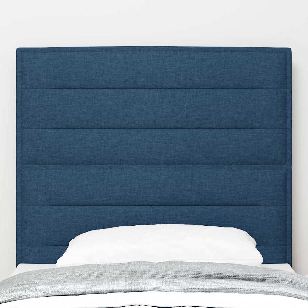 vidaXL LED Kopfteil mit LED-Lichtleisten Blau 90 cm Polyester