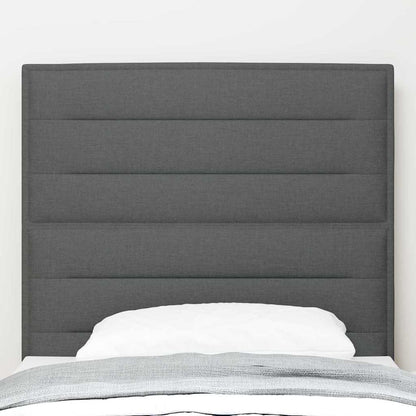 vidaXL LED Kopfteil mit LED-Lichtleisten Dunkelgrau 100 cm Polyester