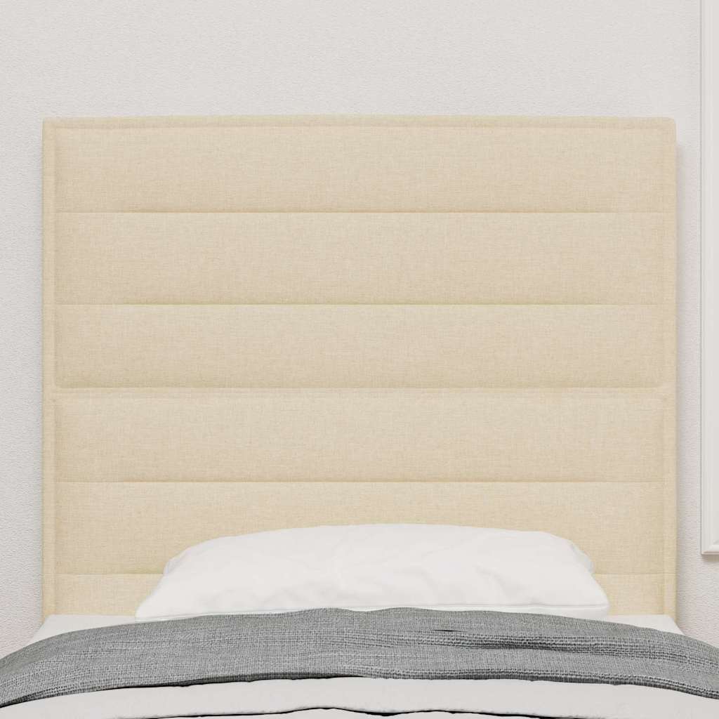 vidaXL LED Kopfteil mit LED-Lichtleisten Creme 100 cm Polyester