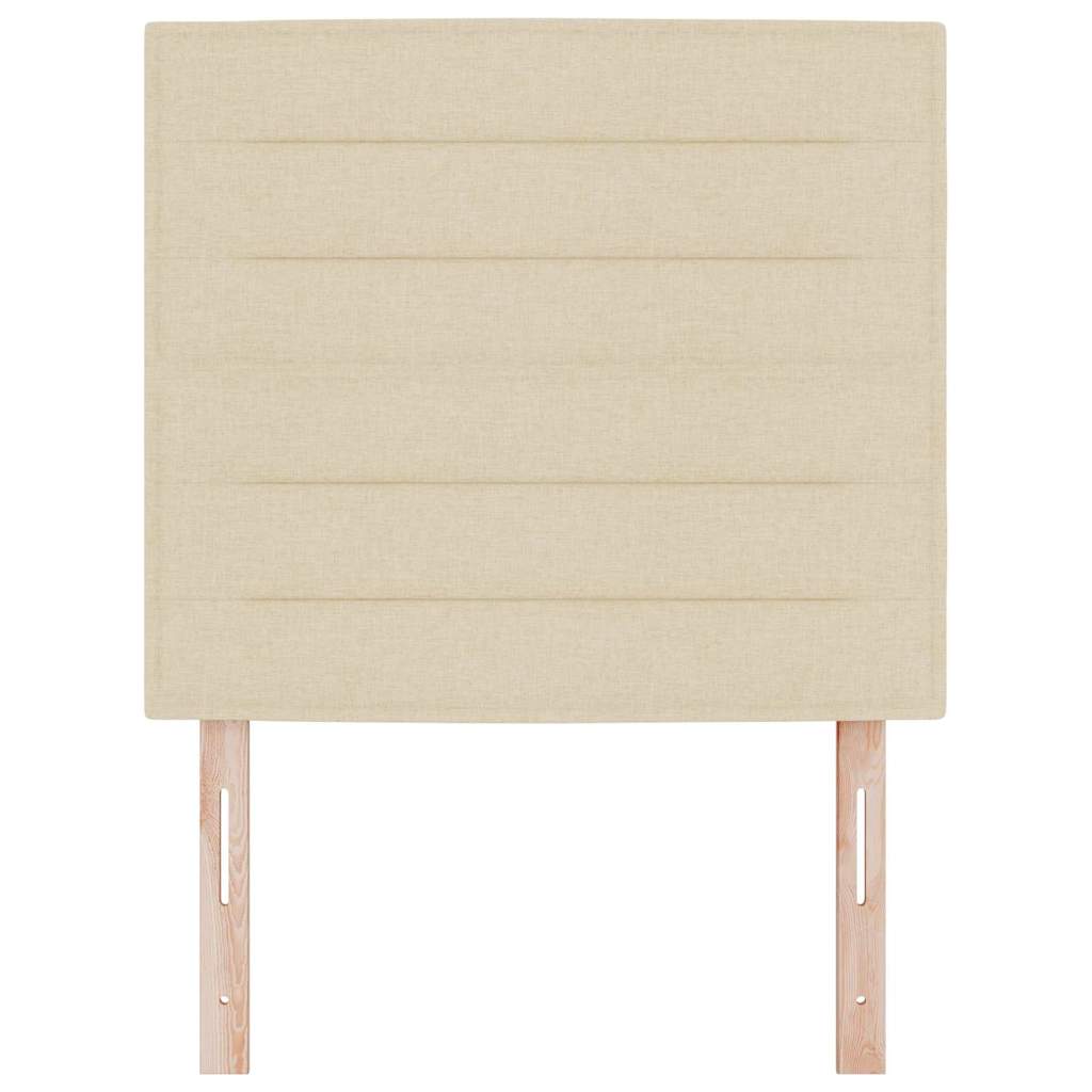 vidaXL LED Kopfteil mit LED-Lichtleisten Creme 100 cm Polyester