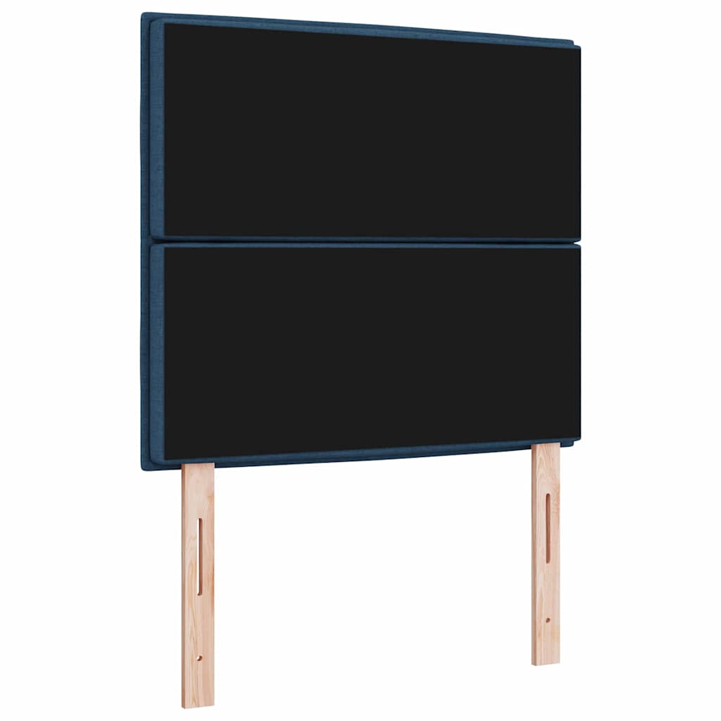 vidaXL LED Kopfteil mit LED-Lichtleisten Blau 100 cm Polyester
